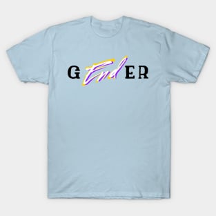 End Gender Enby - Nonbinary Pride Colors T-Shirt